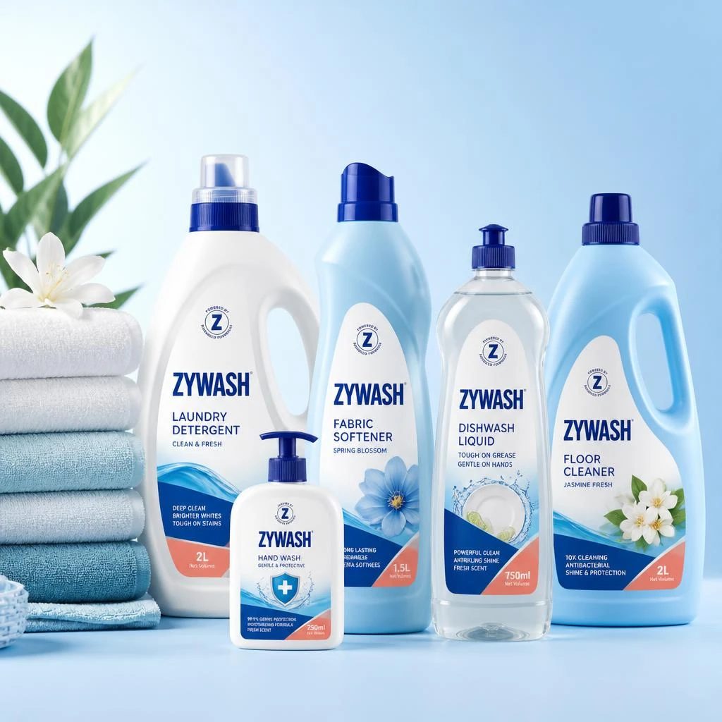 Zywash range of laundry and home care products